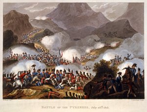 Bataille des Pyrénées, 28 juillet 1813, pub. Londres 1815