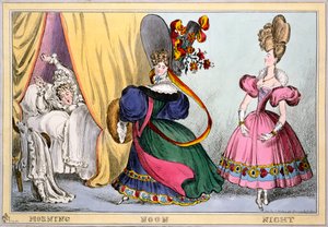 Matin Midi Soir, vers 1828 (gravure coloriée à la main)