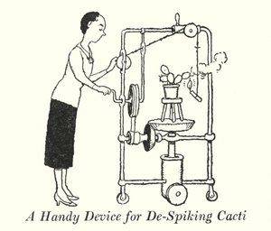Un dispositif pratique pour enlever les épines des cactus - William Heath Robinson