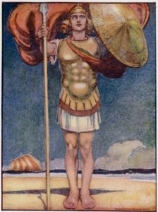 Achille, le plus rapide et le plus brave de tous les héros grecs - William Heath Robinson