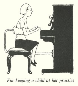 Pour garder un enfant à sa pratique (lithographie) - William Heath Robinson