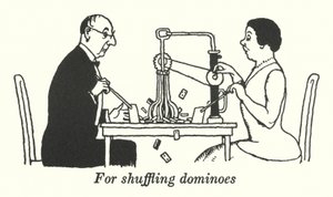 Pour mélanger les dominos (lithographie) - William Heath Robinson