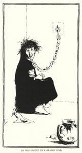 Il était logé dans une cellule grillagée (gravure) - William Heath Robinson