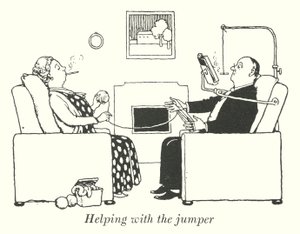 Aider avec le pull (lithographie) - William Heath Robinson
