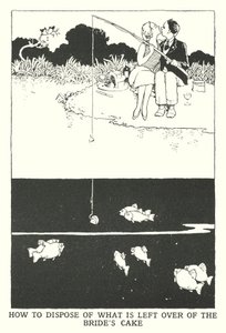 Comment disposer des restes du gâteau de la mariée (lithographie) - William Heath Robinson