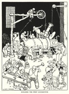 Illustration pour Railway Ribaldry par W Heath Robinson - William Heath Robinson
