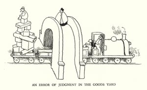 Illustration pour Railway Ribaldry par W Heath Robinson - William Heath Robinson