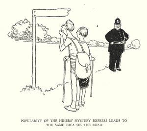 Illustration pour Railway Ribaldry par W Heath Robinson - William Heath Robinson