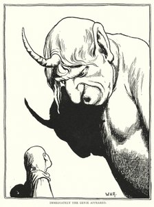 Immédiatement le génie apparut (gravure) - William Heath Robinson
