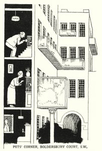Coin des animaux, Boldersbury Court, SW - William Heath Robinson