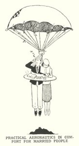 Aéronautique pratique en confort pour les personnes mariées (lithographie) - William Heath Robinson