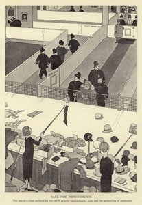 Améliorations du temps de vente, la méthode un à la fois pour une conduite plus ordonnée des ventes et la protection des assistants - William Heath Robinson