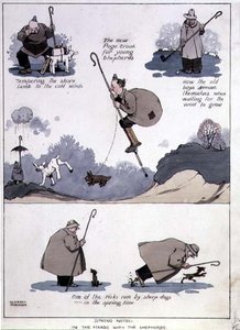 Notes de printemps - Dans les prés avec les bergers - William Heath Robinson