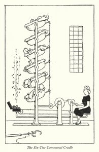 Le Berceau Communal à Six Niveaux - William Heath Robinson