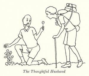 Le mari attentionné (lithographie) - William Heath Robinson