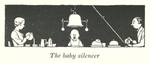 Le silencieux pour bébé (lithographie) - William Heath Robinson