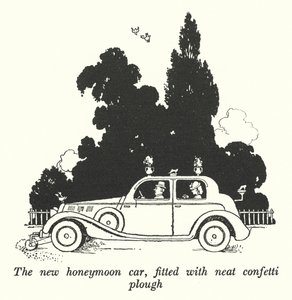 La nouvelle voiture de lune de miel, équipée d
