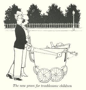 La nouvelle poussette pour enfants turbulents (lithographie)