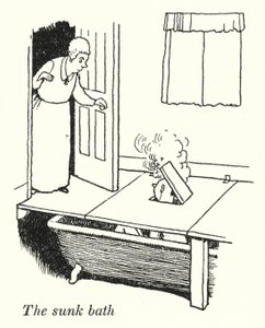 Le bain enfoncé - William Heath Robinson