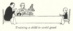 Entraîner un enfant à éviter la gourmandise (lithographie)