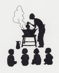 Lavage des bébés - William Heath Robinson