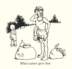 Ce que la nature lui a donné (lithographie) - William Heath Robinson