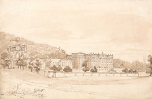 Chatsworth House, dans le Derbyshire - William Henry Bartlett