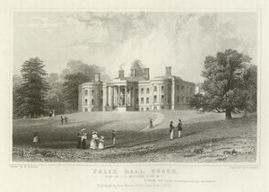 Felix Hall, Essex, résidence de C C Western, Esquire, MP - William Henry Bartlett