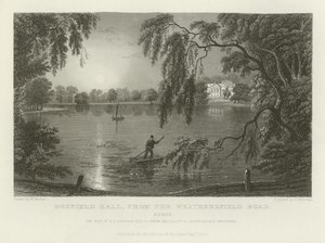 Gosfield Hall, depuis la route de Weathersfield, Essex, la résidence de E G Barnard, Esquire - William Henry Bartlett