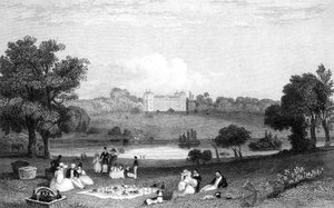 Hallingbury Place, Essex, gravée par Henry Wallis, 1832
