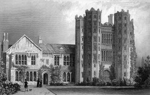 Layer Marney Tower, Essex, gravé par Henry Wallis, 1832