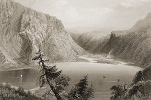 Lac Luggela, Comté de Wicklow, tiré de 
