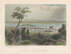 Montréal, depuis la montagne - William Henry Bartlett