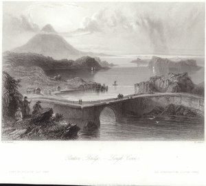 Pont de Ponton sur Lough Conn - William Henry Bartlett