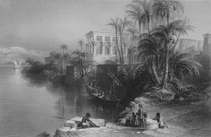 Scène sur le Nil à Philoe, au-dessus de Syene