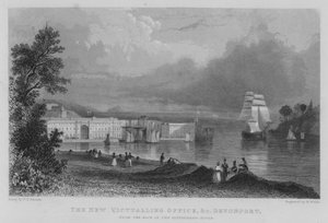 Le Nouveau Bureau de Ravitaillement, etc., Devonport, depuis l
