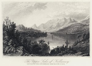 Le Lac Supérieur de Killarney, pris près du Tunnel sur la route de Kenmare, Carran Tual au loin (gravure)