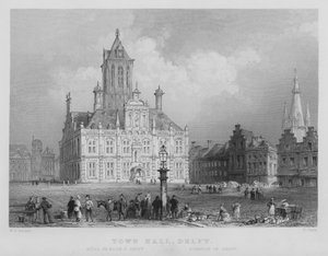 Hôtel de Ville, Delft (gravure)
