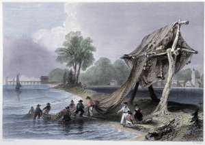 Wellington, pêchant sur le lac Ontario