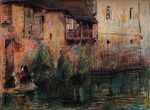 Scène de canal, Quimperlé, c1907