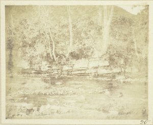 Un ruisseau de montagne qui coule au pied du château de Doune - William Henry Fox Talbot