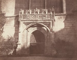 Une porte ancienne, Magdalen College, Oxford, 1843 (photo) - William Henry Fox Talbot