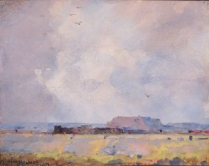 Dans le pays des plateaux, avec un pueblo habité - William Henry Holmes