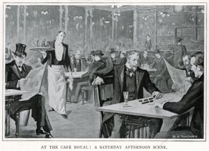 Au Café Royal : Une scène de samedi après-midi, vers 1900 - William Henry Humphris