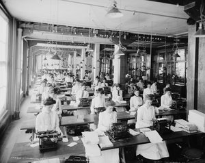 Département de dactylographie, National Cash Register, Dayton, Ohio, 1902
