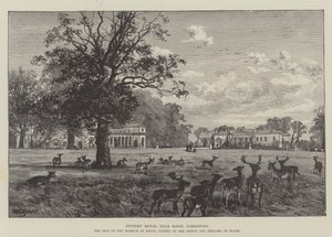 Studley Royal, près de Ripon, Yorkshire, la résidence du marquis de Ripon, visitée par le prince et la princesse de Galles