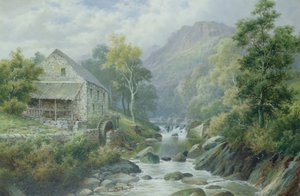 Vieux moulin désaffecté, Dolgelly - William Henry Mander