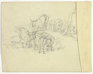 Bétail (recto); Le Charlatan (verso) - William Henry Pyne