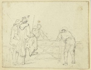 Cinq figures à la porte
