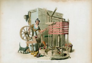 La fileuse de laine, 1805 - William Henry Pyne